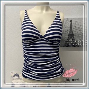 Tommy Bahama | Breton Stripes V Neck Tankini Top XS